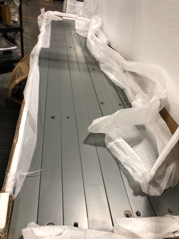 Photo 1 of **3 Xl boxes**Merax Full Size Wooden Daybed with Three Drawers, and All-in-One Storage Cabinet, Desk and Shelves, Gray