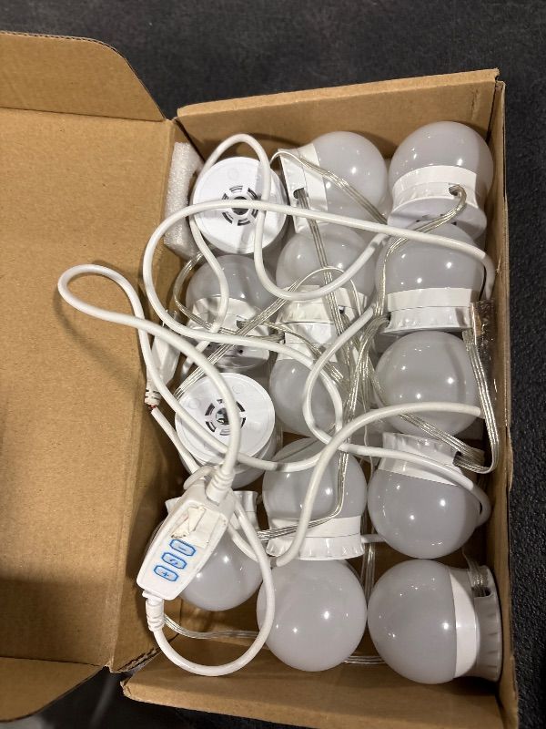 Photo 1 of *POWER BUTTON IS DAMAGED**
LED Vanity Mirror Lights with 14 Dimmable Bulbs, 3000K 4500K 6500K & 10 Brightness Levels Adjustable, Plug in USB Cable, Hollywood Style Stick On Mirror Lights for Makeup Desk Bathroom Dressing Room