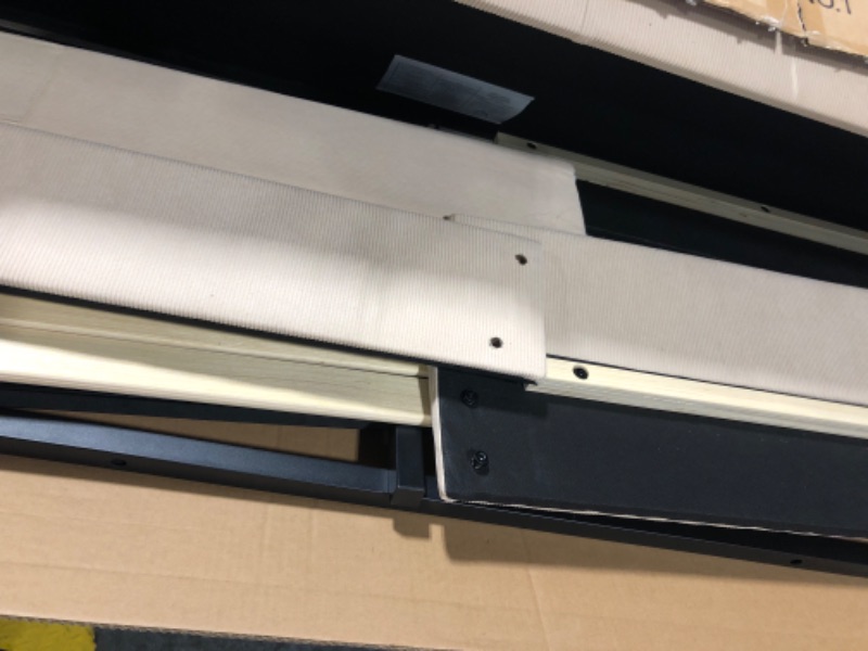 Photo 1 of  King Size Bed Frame , Upholstered Platform Bed with Wood Slats, beige**no manual