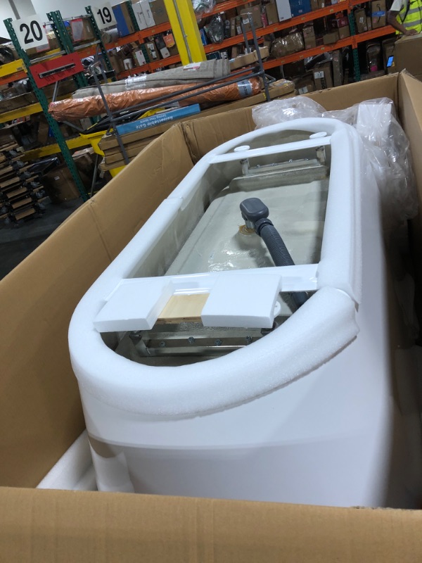 Photo 1 of ***EXTRA LARGE ITEM*** Resin Luxury Contemporary Solid Surface Freestanding Bathtub in White