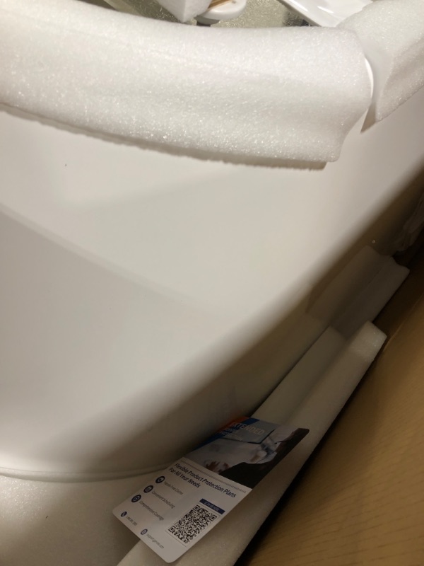 Photo 1 of ***EXTRA LARGE ITEM*** Resin Luxury Contemporary Solid Surface Freestanding Bathtub in White