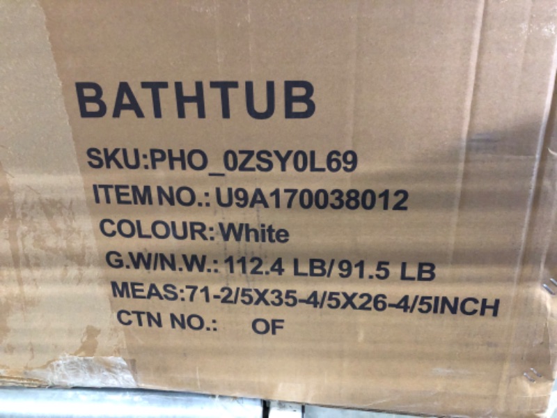 Photo 1 of ***EXTRA LARGE ITEM*** Resin Luxury Contemporary Solid Surface Freestanding Bathtub in White