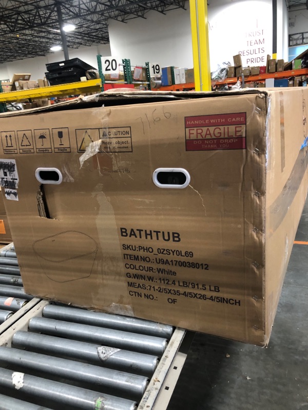 Photo 1 of ***EXTRA LARGE ITEM*** Resin Luxury Contemporary Solid Surface Freestanding Bathtub in White