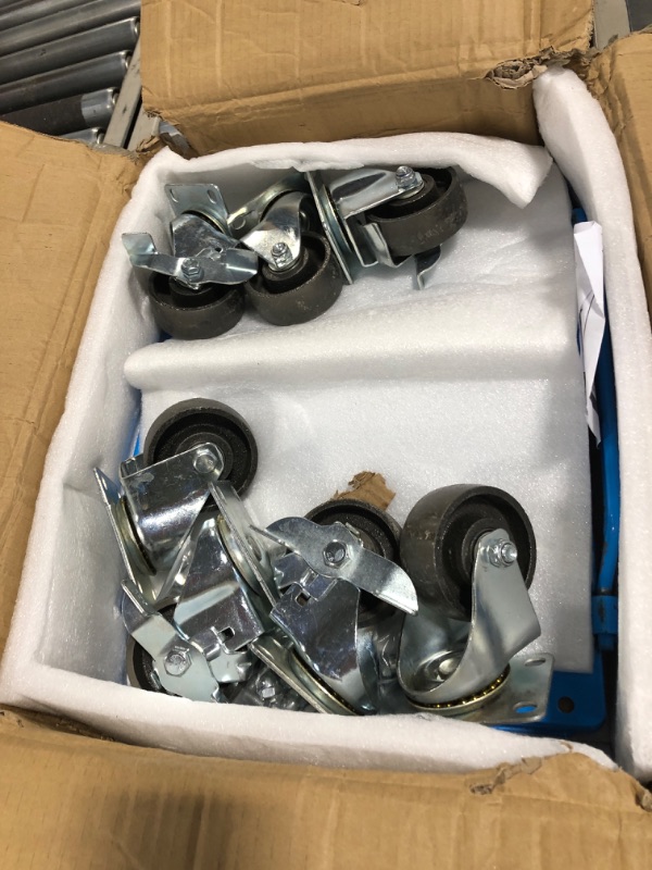 Photo 1 of *missing items/wheels/look at pic * DEXSO 4 Tire Wheel Dolly Car with 8000 lbs Capacity, Manganese Steel Heavy Duty Car Mover Wheel Dollies Set of 2 with Antiskid Plate & 360 Degree Rotatable Wheel, 16"*13", Blue