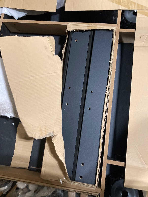 Photo 1 of **MAY NEED A TRUCK***Hathaway Spartan 2-in-1 6ft Pool Table with Ping Pong Top for Game Room – With Red Felt, Engineered Wood Frame, Drop Pockets, Cues, Balls, Triangle, Chalk, Net, Paddles, Balls – Black Finish