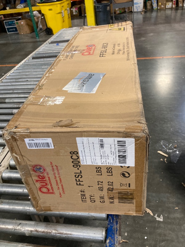 Photo 1 of ***THE LIGHTS DON'T TURN ON**Puleo International 9ft Pre-Lit Slim Fraser Christmas Tree with 800 Clear Lights, 2093 Realistic Dense Branch Tips, Easy Setup Artificial Trees with Sturdy Metal Stand