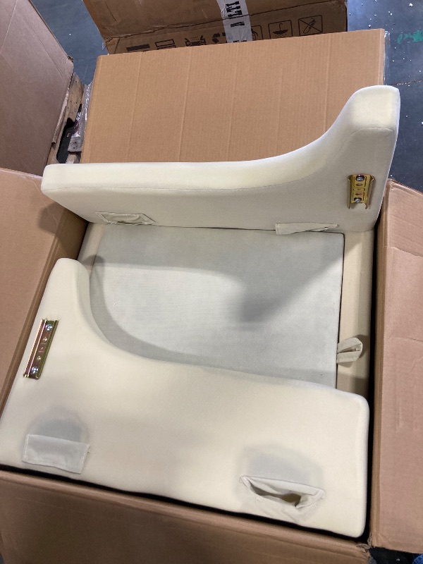 Photo 1 of ***SET OF 02 BOXES**KISLOT Upholstered Dining Chairs with Casters for Diningroom, Living Room, Cream, 2 Box