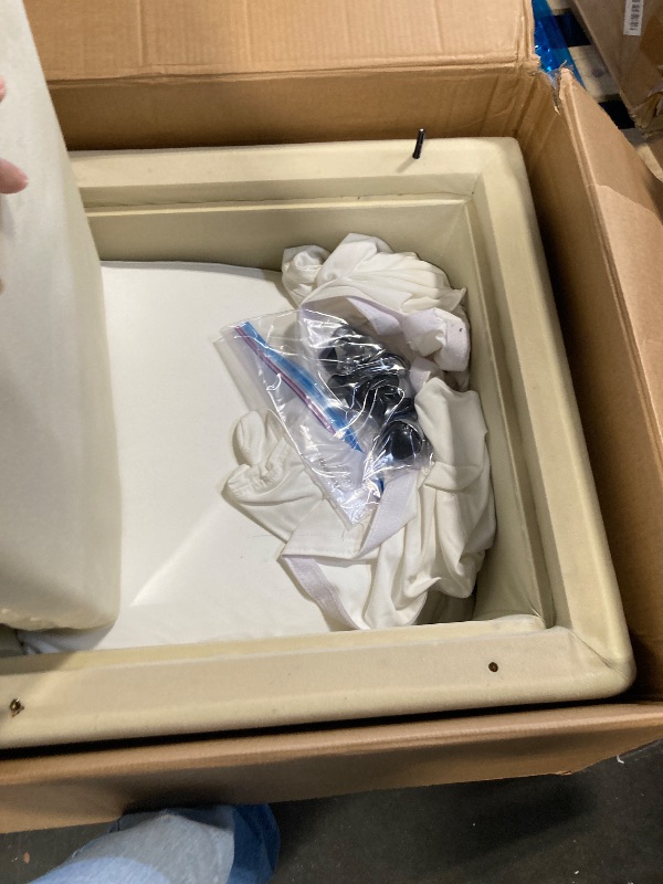 Photo 1 of ***SET OF 02 BOXES**KISLOT Upholstered Dining Chairs with Casters for Diningroom, Living Room, Cream, 2 Box