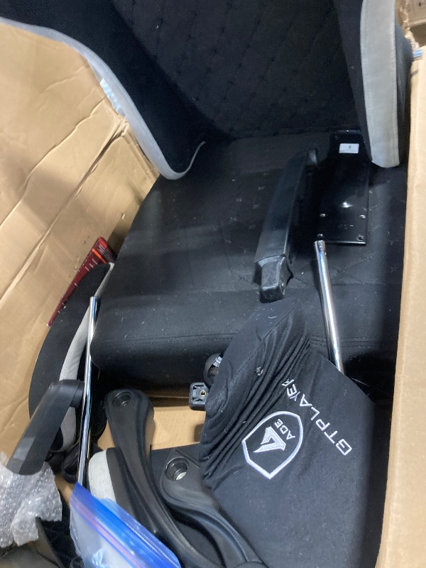 Photo 1 of **UNKNOWN MISSING PIECES***GTPLAYER Office Chair, Gaming Computer Desk Fabric Chair with Footrest, High Back Ergonomic Office Chair with Pocket Spring Lumbar Support and Linkage Armrests Adjustable Height Swivel for Home Task