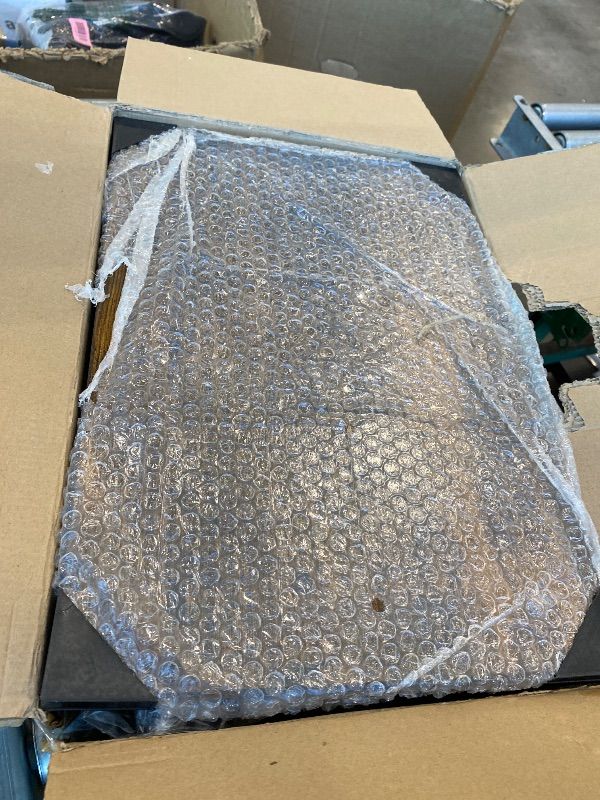 Photo 1 of **MINOR DENT**5-Tier Rolling Utility Cart, Kitchen Storage Cart with Wheels, Large Capacity Utility Cart with Wooden Tabletop & Mesh Baskets for Kitchen, Bathroom, Laundry Room