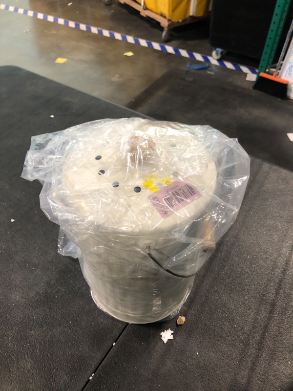 Photo 1 of ** BUCKET ONLY**
TreaHome 1.7 Gallon Kitchen Compost Bin, Indoor Countertop Compost Bin with Lid, 100% Rust Proof Compost Bucket with Non-Smell Charcoal Filters (White)