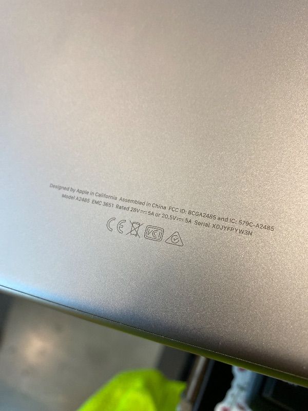 Photo 1 of **need apple support **NOT TESTED** **NO CHARGER INCLUDED** Apple MacBook Pro Late 2021 with Apple M1 Pro chip (16-inch, 16GB RAM, 512GB SSD) Space Gray (Renewed)