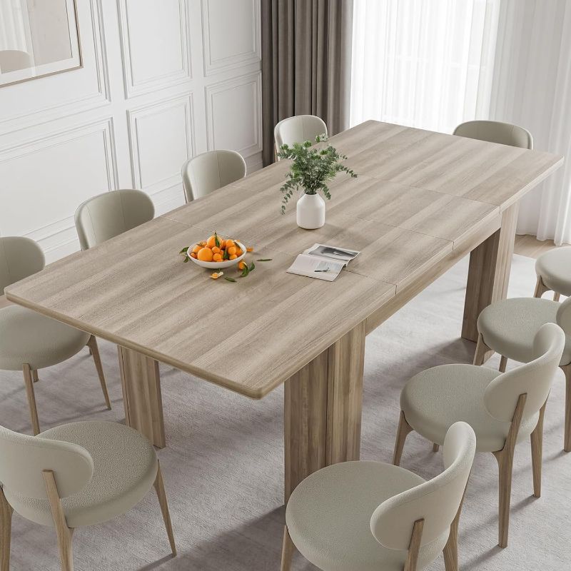 Photo 1 of ***SIMILAR***

PatioPerk 54.3''-84.5'' Rectangular Extendable Dining Table for 4-8, Solid Wood Expandable Table with Hidden Leaf, Space-Saving Kitchen Table for Apartment & Small Space, Walnut