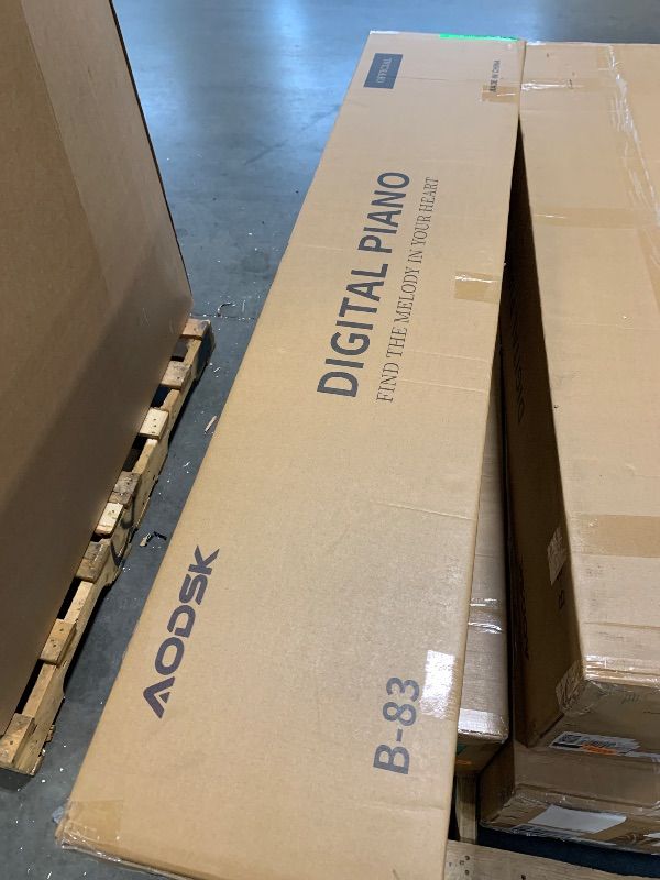 Photo 1 of **FACTORY SEALED** AODSK 88-Key Weighted keyboard piano,Hammer Action Digital Piano with Speakers,Furniture Stand and Triple Pedals,piano keyboard 88 keys Beginner's Course- Support Headphones,Piano Lessons,B-83S