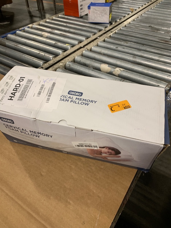 Photo 1 of *MINOR DAMAGE - USED*
Osteo Cervical Pillow for Neck Pain Relief, Hollow Design Odorless Memory Foam Pillows with Cooling Case, Adjustable Orthopedic Bed Pillow for Sleeping, Support for Side Back Sleepers