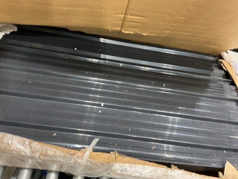 Photo 1 of **MISSING PIECES UNKNOWN
**8x12 ft Outdoor Metal Storage Shed with Lockable Sliding Door & Sloping Roof, Galvanized Steel Frame Waterproof Garden Tool Shed for Backyard, Garden, Lawn - Ventilated Backyard Metal Sheds, Gray