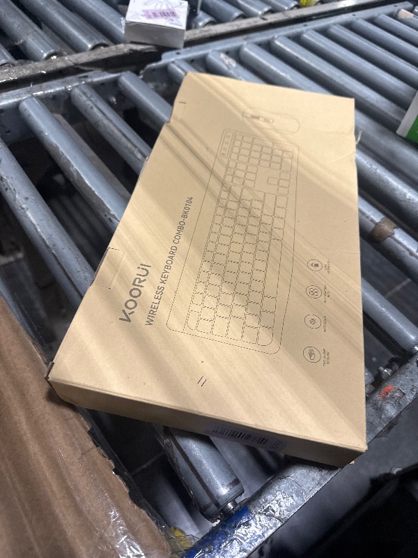 Photo 1 of **KEYBOARD ONLY**
Wireless Keyboard and Mouse Combo,KOORUI 2.4G Silent Full Size Ergonomic Keyboard with 12 Shortcut Keys & 3DPI Mouse,Cordless,Compatible for Laptop/PC/Windows/Mac (White)