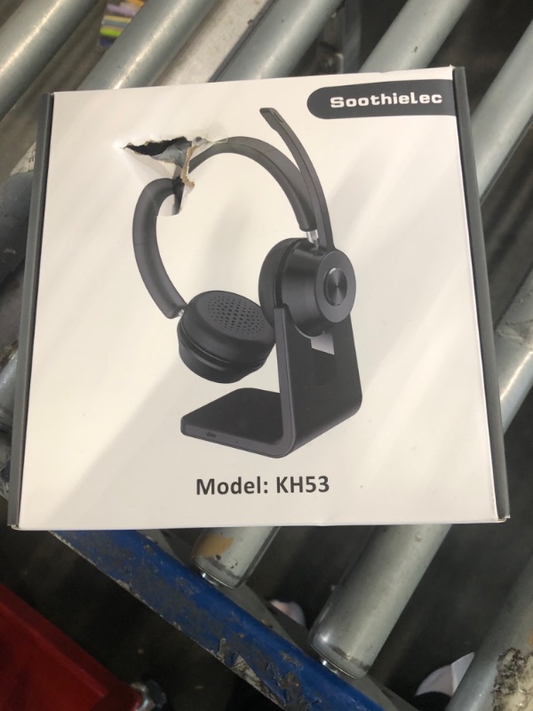 Photo 1 of (Upgraded Version) Wireless Headset, Bluetooth Headset with Noise Cancelling Microphone, Best Headphones with Mic Mute & USB Dongle for PC/Computer/Laptop/Cell Phones/Remote Work/Call Center