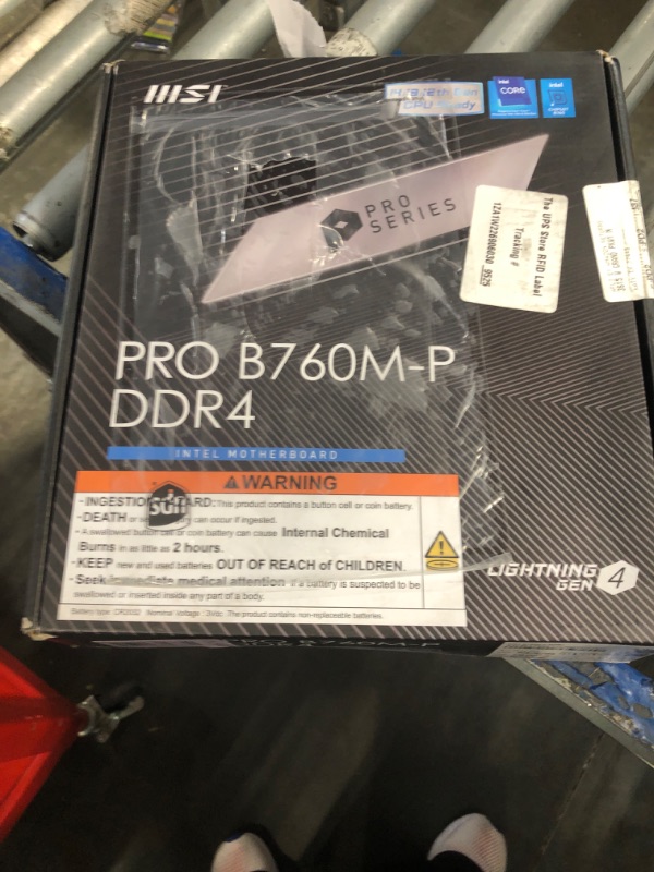 Photo 1 of ***MAJOR DAMAGE*** MSI PRO B760M-P DDR4 ProSeries Motherboard (Supports 12th/13th/14th Gen Intel Processors, LGA 1700, DDR4, PCIe 4.0, M.2, USB 3.2 Gen2, HDMI/DP, mATX)