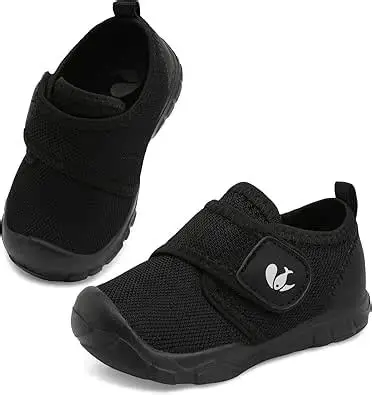 Photo 1 of ** SAME BRAND, DIFFERENT DESIGN **
FEETCITY Lightweight Toddler Sock Shoes Wide Toddler Tennis Sneakers Boys Girls Baby First Walking Shoes Black TODDLER 7