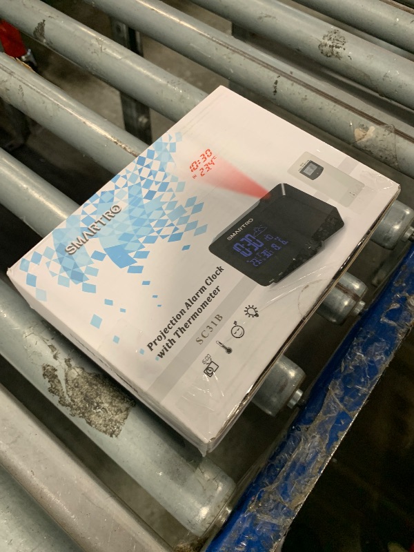 Photo 1 of *UNTESTED*
SMARTRO SC31B Digital Projection Alarm Clock with Weather Station, Indoor Outdoor Thermometer for Bedrooms, USB Charger, AC Battery Operated