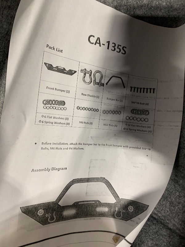 Photo 1 of ?ECOTRIC Front Bumper Compatible with 2007-2025 Wrangler Unlimited JL/JLU & Gladiator JT, 2007-2018 JK Front Bumper Rock Crawler Winch Plate W/Winch Plate & 2 18W LED Lights D-rings