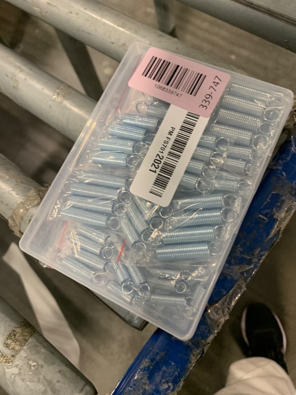 Photo 1 of 100 Pcs Extension Spring, Beesini Extension Spring Assortment Kit 25 Different Sizes, Stainless Steel Springs, Small Spring Assortment for Home Repairs, 25 Individual Bags