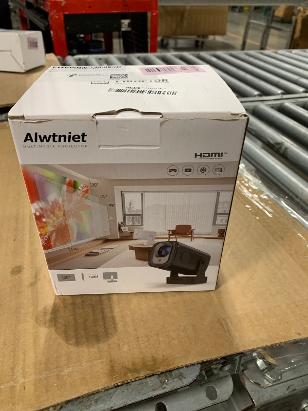 Photo 1 of ?Auto Focus &1080P?Alwtniet Mini Portable Projector, 4k Support Smart Proyector with Wifi and Bluetooth For Outdoor, 5W Speaker, Built in Apps,Home Theater, Bluetooth Movie Projector (Black)