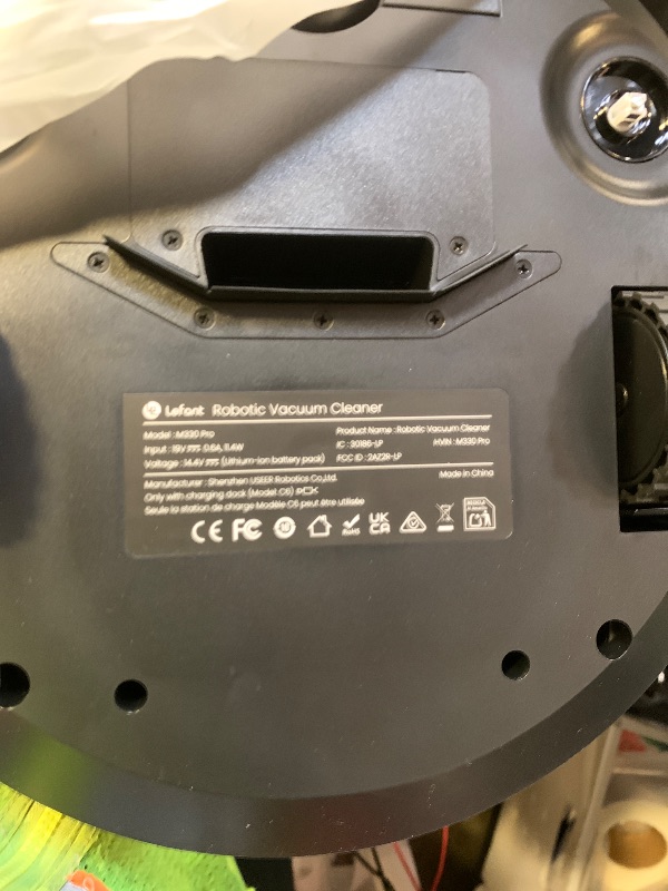 Photo 1 of Lefant LiDAR Robot Vacuum and Mop, 450ml Visible Dustbin, Upgraded 190° PSD Obstacle Avoidance, Customized Cleaning, Multi-Floor Mapping, 150 Mins Runtime, 2.4G/5G WiFi, Pet Hair & Carpets, M330 Pro