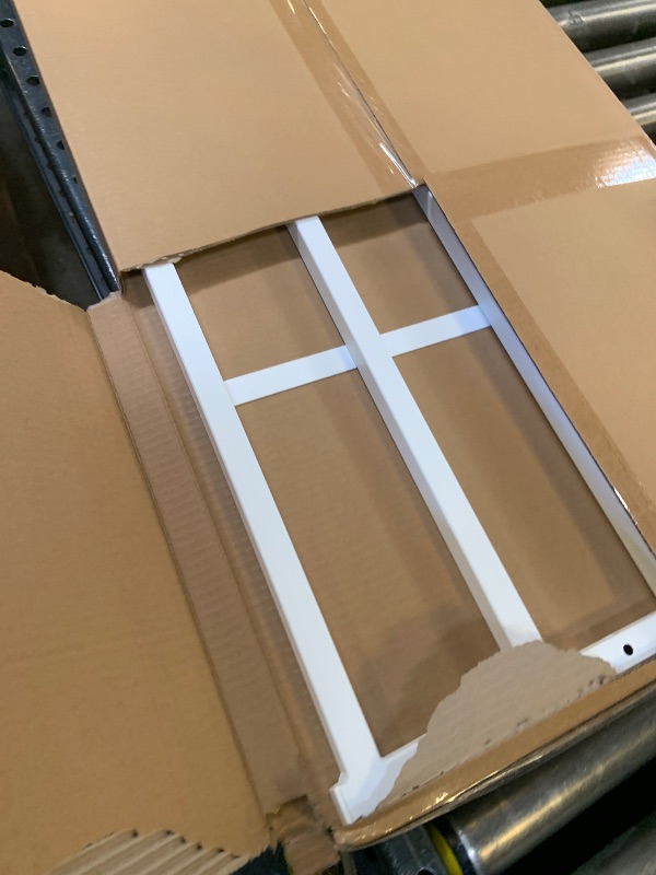 Photo 1 of Delmoar Fixed Window Safety Guard 19”x 54” Adjustable Width Prevents Accidental Falls, Non-Egress, Tamper Resistant Screws Included, White, pack of 3 