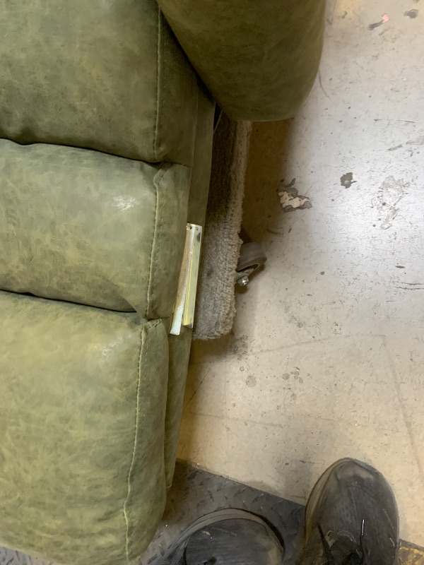 Photo 1 of Trygoal Leather Recliner Chair, Pushback Recliner Chair with Overstuffed Arms Lumbar Support, Mid Modern Pushback Recliners Chair with Adjustable Backrest Footrest for Reading, Living Room, Green