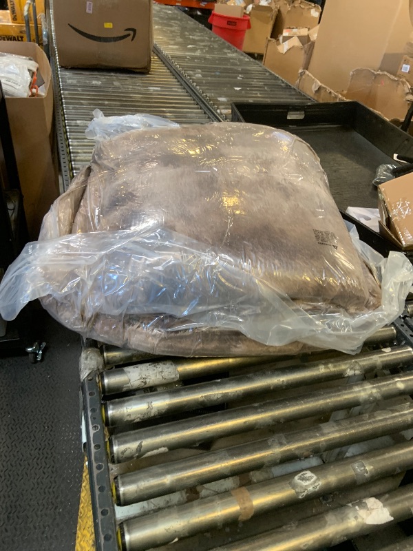 Photo 1 of HOMBYS Shaggy Area Rug 12x15 Feet, Ultra Fuzzy Large Plush Faux Fur Carpet for Living Room Bedroom, Non-Skid Fuzzy Rug for Kids Playroom Home Decor,Tie Dye Brown