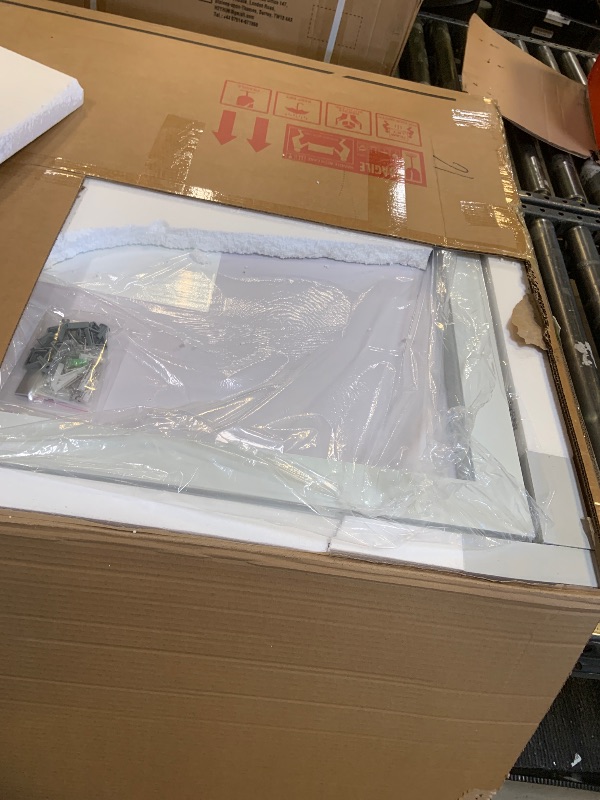 Photo 1 of TokeShimi 60x36 Inch LED Bathroom Vanity Mirror with Front Lights and Backlit Gold Aluminum Rectangle Frame Beveled Edge Tricolors Stepless Dimmable Anti-Fog Memory Function for Modern Decor