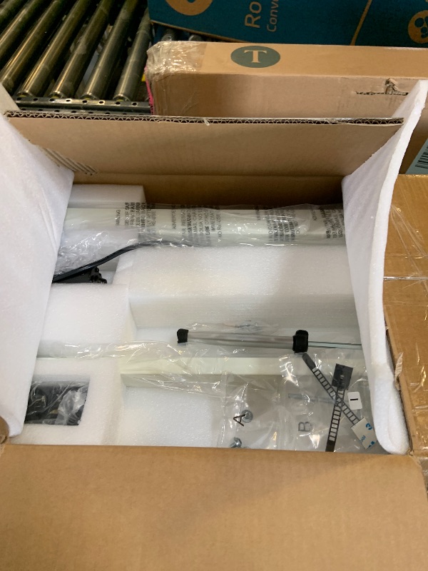 Photo 1 of Veken 63x27.6 Inch Large Electric Standing Desk, Heights Adjustable,Sit to Stand Up, Work Home Office Computer Table for Walking Pad, Gifts for Dad, Wooden Desktop Desks, White