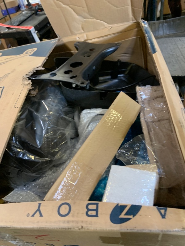 Photo 1 of La-Z-Boy® Bellamy Executive Office Chair with Memory Foam Cushions, Real Wood Arms and Swivel Base, Waterfall Seat Edge, Faux Bonded Leather, Black