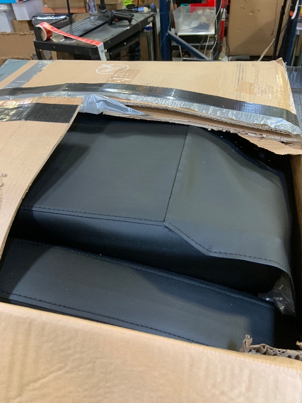 Photo 1 of Sweetcrispy Recliner Chair PU Leather Recliner Sofa No Massage, Home Theater Seating with Lumbar Support, Adjustable Push Back Overstuffed High-Density Sponge Reclining for Living Room, Black