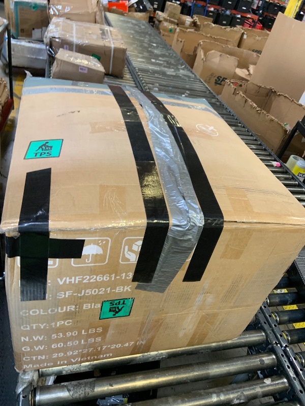 Photo 1 of Sweetcrispy Recliner Chair PU Leather Recliner Sofa No Massage, Home Theater Seating with Lumbar Support, Adjustable Push Back Overstuffed High-Density Sponge Reclining for Living Room, Black