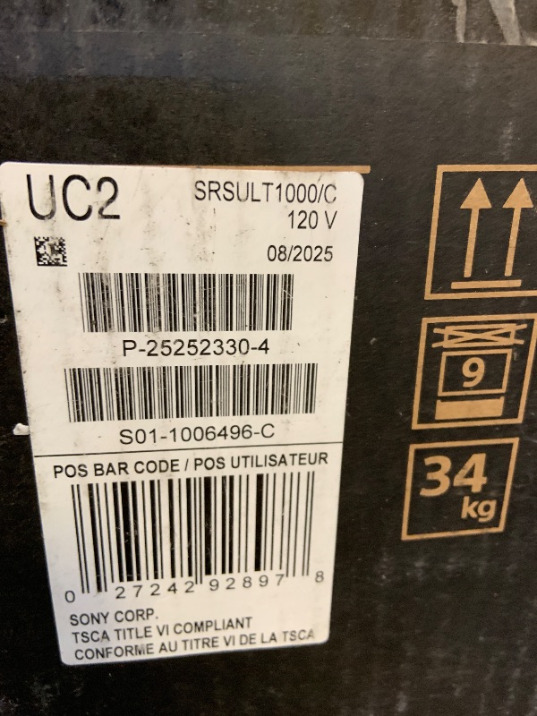 Photo 1 of Sony ULT Tower 10 Bluetooth Karaoke Party Speaker with Powerful Bass, 360° Sound and Party Lights, Included Wireless Microphone – New