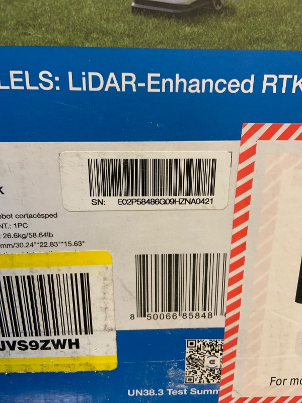 Photo 1 of ECOVACS Goat A2500 RTK Robot Lawn Mower, Lidar-Enhanced RTK+Vision Navigation, Auto-Mapping, Dual Blades, Edge Precision Mowing, Perimeter Wire-Free, Suitable for 5/8 Acres Lawn, 50% Slope Capability