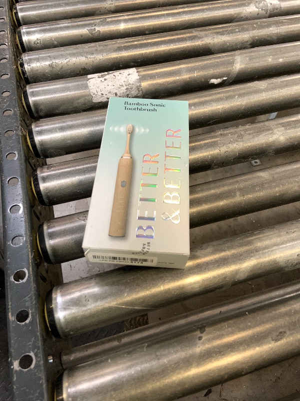 Photo 1 of Better & Better Sonic Bamboo Electric Toothbrush for Adults | Rechargeable Electric Bamboo Toothbrush w/Plant-Based Bristles | Soft Brush Heads incl. | 4 Cleaning Modes & Long-Lasting Battery