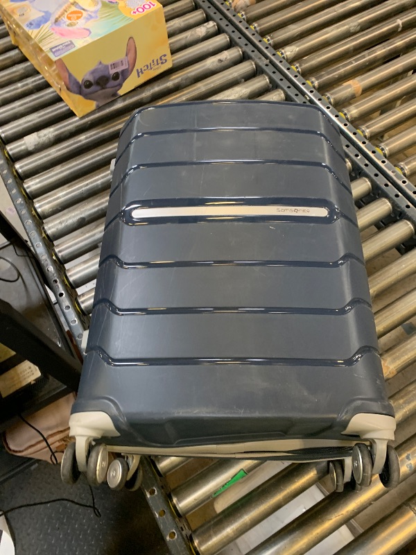 Photo 1 of Samsonite Octiv Lightweight Hardshell 20-Inch Carry-On Luggage - Durable & Impact Resistant, 360° Aero Trac Spinner Wheels, Adjustable Telescopic Handle, Expandable Suitcase, TSA Approved Lock - Blue