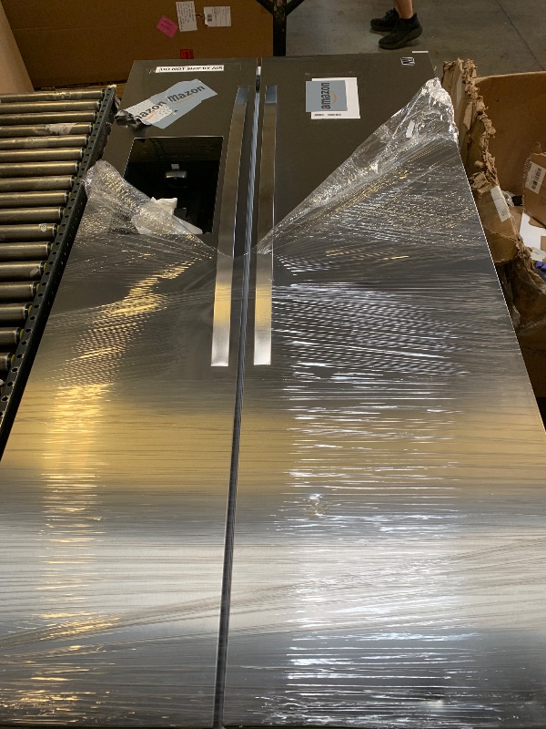 Photo 1 of Kenmore 36" Side-by-Side Refrigerator with Freezer - Accela Chill, Water & Ice Dispenser, Adjustable Glass Shelves, ENERGY STAR Certified, 20 cu. ft. Capacity - Fingerprint Resistant Stainless Steel