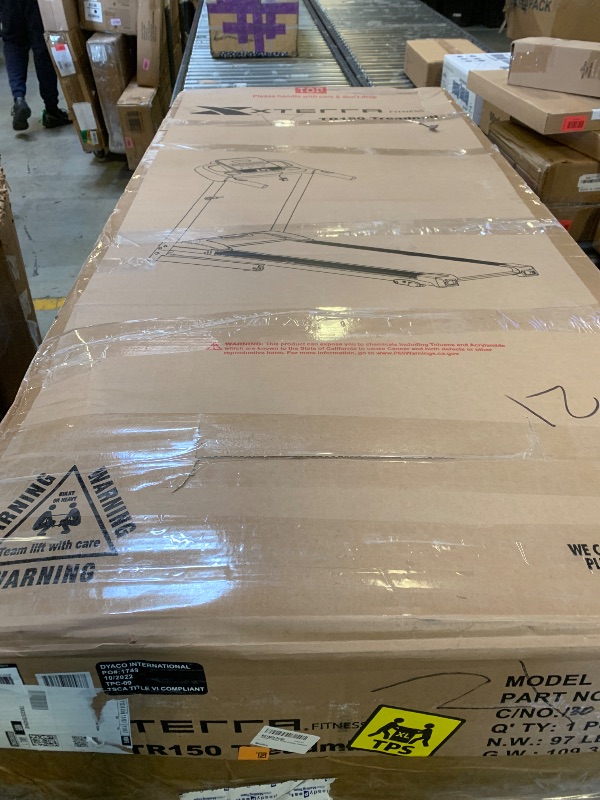 Photo 1 of XTERRA Fitness TR150 Folding Smart Treadmill, 250 LB Weight Capacity, 2.25HP Motor, Multiple Levels of Incline, 12 Preset Programs, XTERRA+ Fitness App Included with Purchase