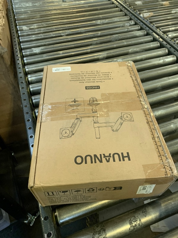 Photo 1 of HUANUO 17-32 Inch Dual Monitor Stand, NITROGLIDE™ Dual Monitor Mount, Monitor Stand 2 Monitors, Ergonomic Adjustable Tilt/Swivel/Rotate, Weight Max 19.8 lbs, VESA 75/100mm