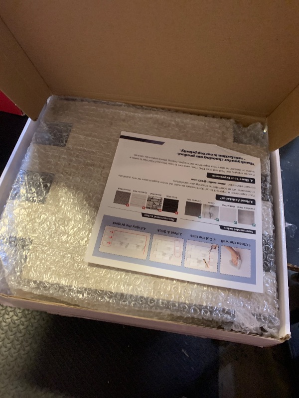 Photo 1 of 20-Pack Peel and Stick Tile Backsplash 12"X12" PVC Wall Tiles, Stick on Backsplash for Kitchen, Bathroom Tile, Fireplace Décor, Laundry Table, Stair Decals in Ecru Stone