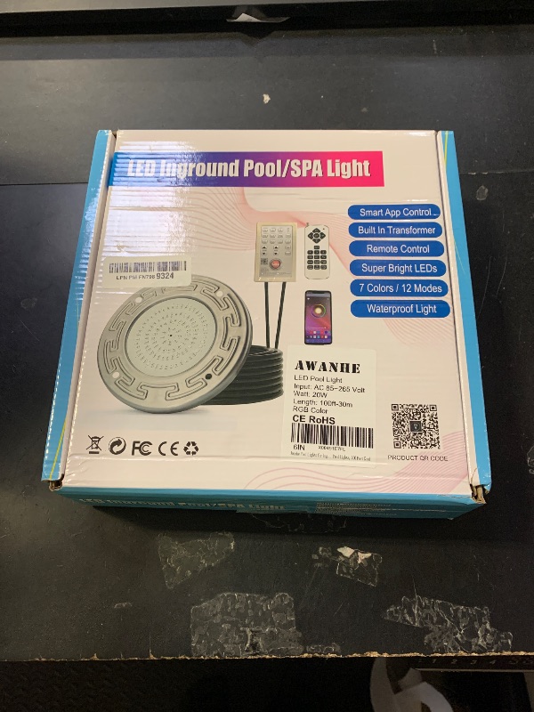 Photo 1 of Pool Lights for Inground Pool, 20W 6 Inch LED Inground Pool Light with Controller, Remote and APP Control for Wet Niche, Color Changing Underwater Swimming Pool Lights with 100 Foot Cord