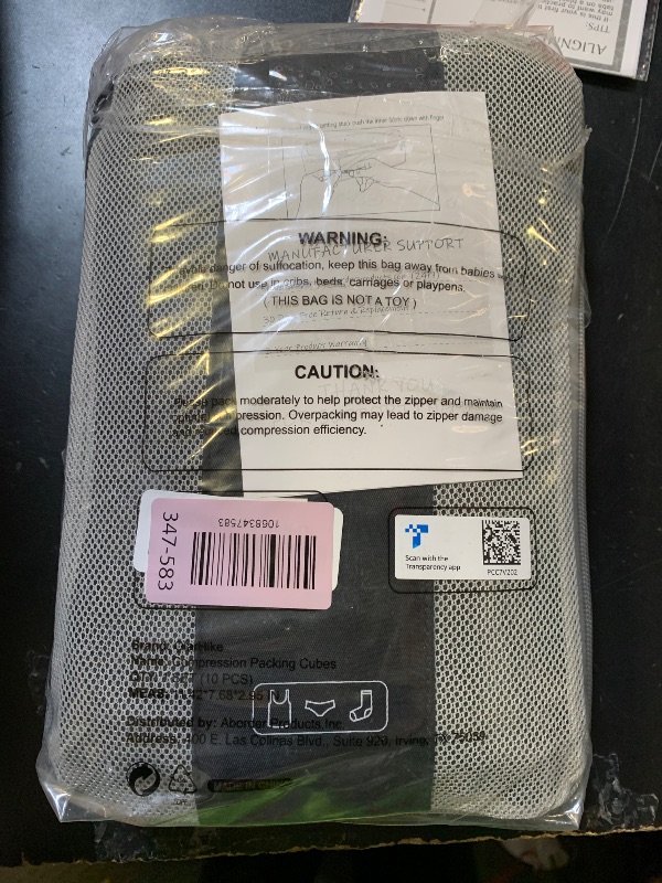 Photo 1 of 10 Set Compression Packing Cubes for Travel Essentials,Compressible Expandable Packing Cubes for Suitcase,OlarHike Luggage Organizer Bags for Travel,Handy Helper for Organizing Clothes(Black)