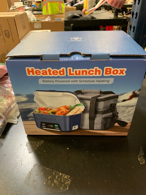 Photo 1 of Docusvect Rechargeable Heated Lunch Box for Men, 1.3L Cordless Electric Lunch Box for Adults with Smart Scheduled Heating, Portable Food Warmer with Complete Accessories