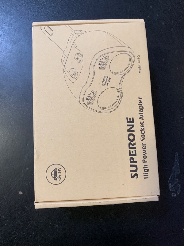 Photo 1 of [2025 Upgraded] Cigarette Lighter Splitter, SUPERONE 180W 2-Socket Cigarette Lighter Adapter with Dual QC3.0 and 20W PD USB C Car Charger Splitter for GPS/Dash Cam/Laptop/iPad/iPhone 17/16/15/14/13/12