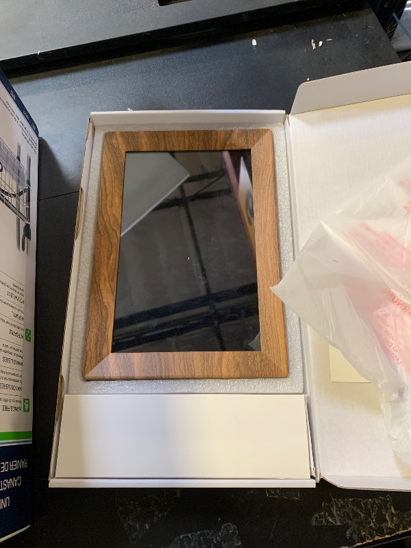 Photo 1 of Frameo 10.1" Digital Picture Frame with 32GB Memory WiFi Electronic Photo Frame Wood 1280 x 800 IPS Touch Screen Auto-Rotate Slideshow Wall Mountable Share Photos/Video Remotely Anywhere